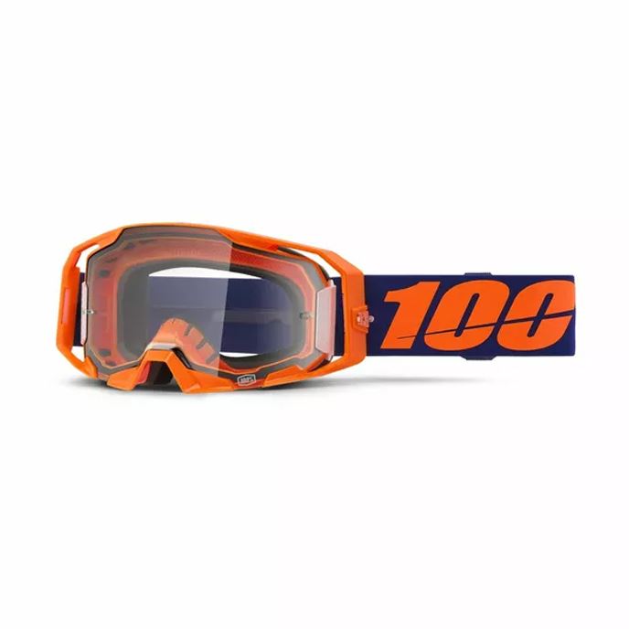100% MX Goggles Armatic Neon Orange Clear